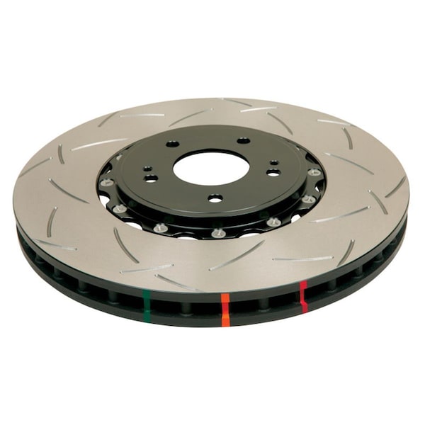 Dba Front Slotted 5000 Series Rotor Assembled with Black Hat for 2009-2011 Nissan GTR R-35-2 Piece, 2PK 52320BLKS - main